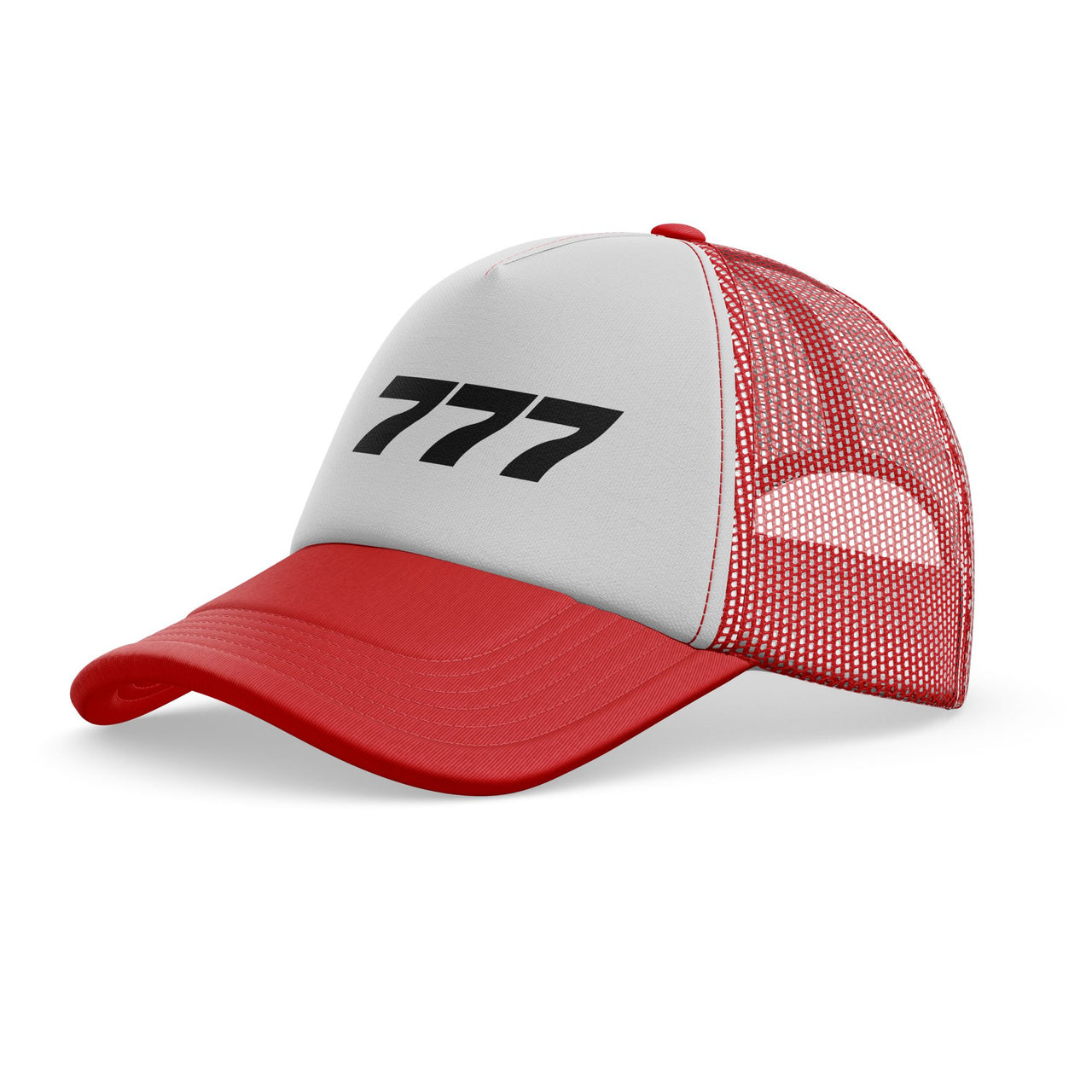 777 Flat Text Designed Trucker Caps & Hats