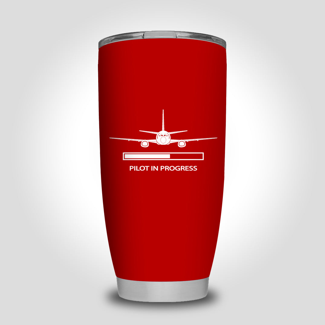Pilot In Progress Designed Tumbler Travel Mugs
