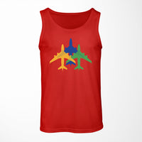 Thumbnail for Colourful 3 Airplanes Designed Tank Tops