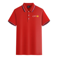 Thumbnail for CPT & 4 Lines Designed Stylish Polo T-Shirts