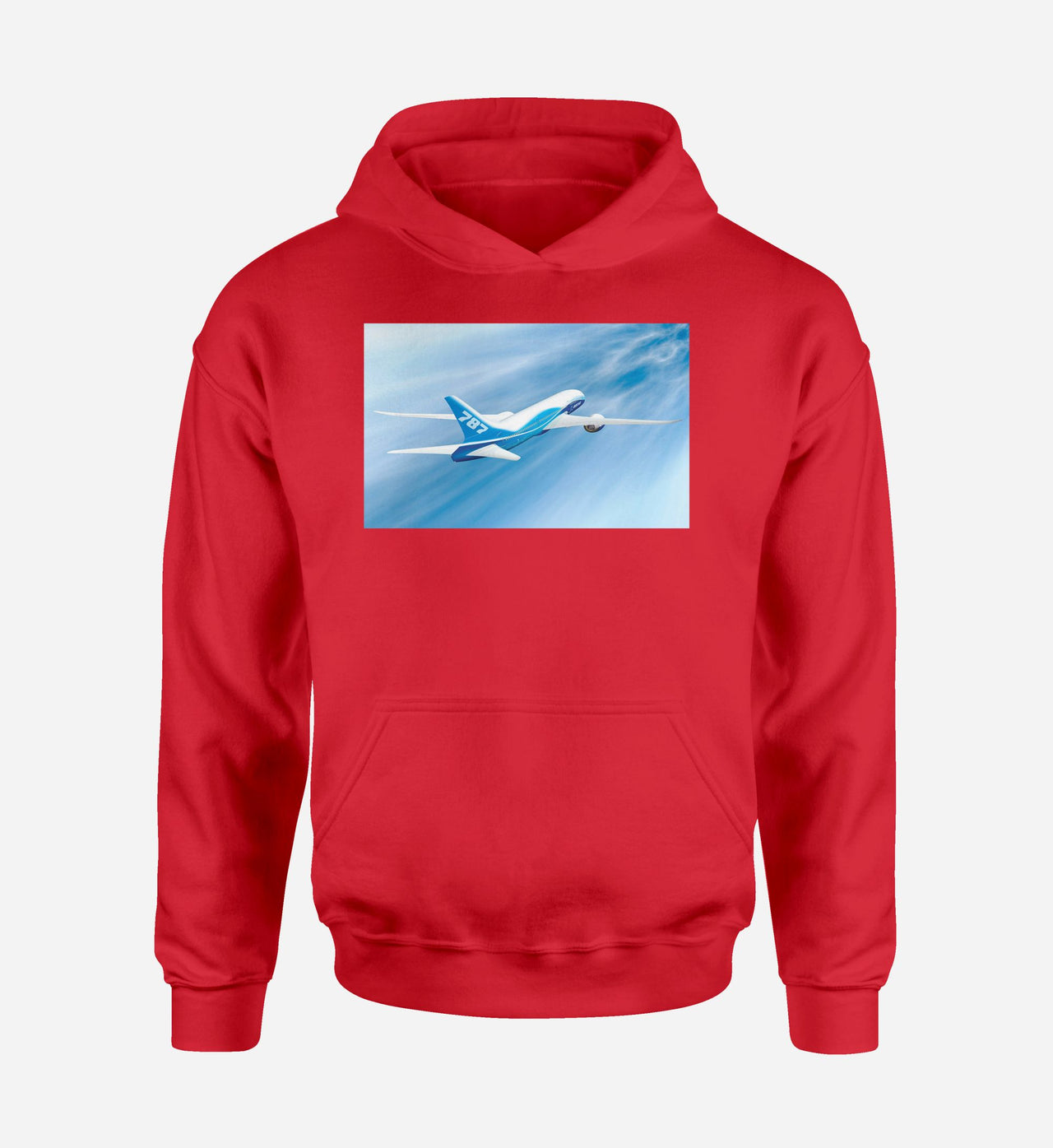 Beautiful Painting of Boeing 787 Dreamliner Designed Hoodies