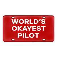 Thumbnail for World's Okayest Pilot Designed Metal (License) Plates