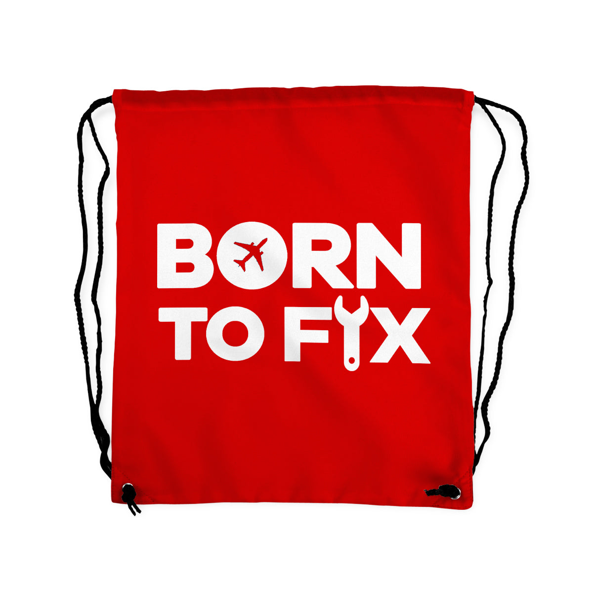 Born To Fix Airplanes Designed Drawstring Bags