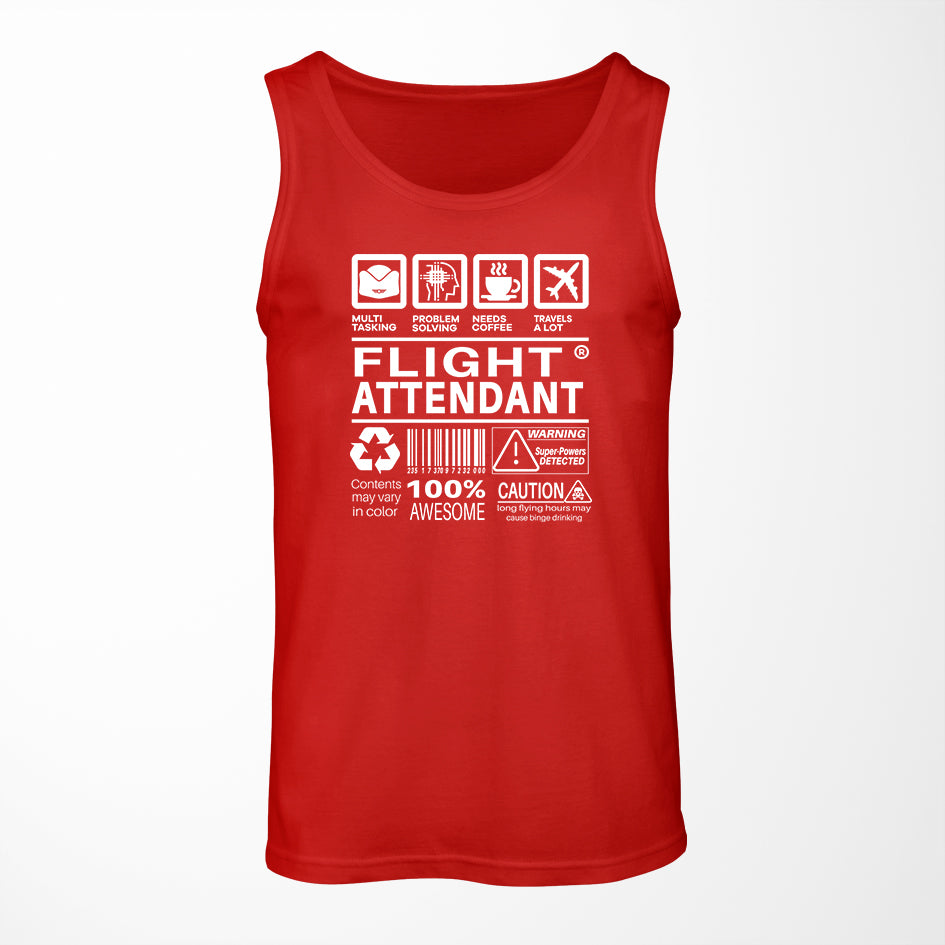 Flight Attendant Label Designed Tank Tops