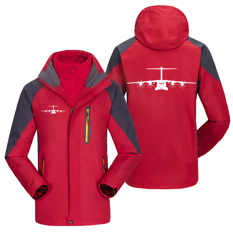 Airbus A400M Silhouette Designed Thick Skiing Jackets