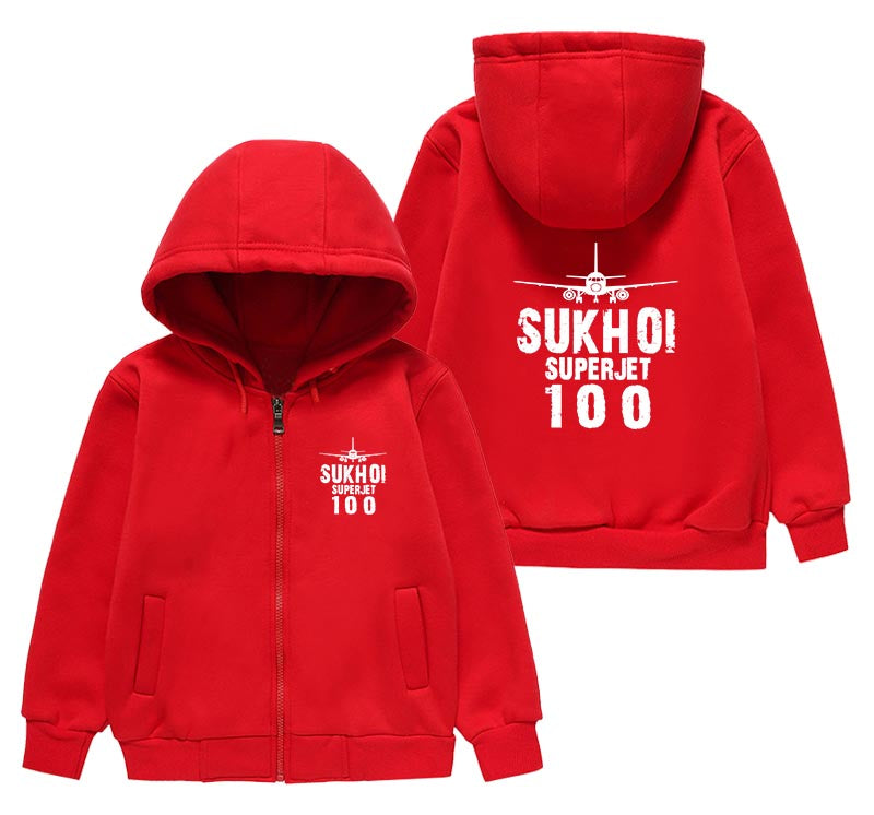 Sukhoi Superjet 100 & Plane Designed "CHILDREN" Zipped Hoodies
