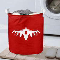 Thumbnail for Fighting Falcon F16 Silhouette Designed Laundry Baskets