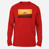 Thumbnail for Landing Aircraft During Sunset Designed Long-Sleeve T-Shirts