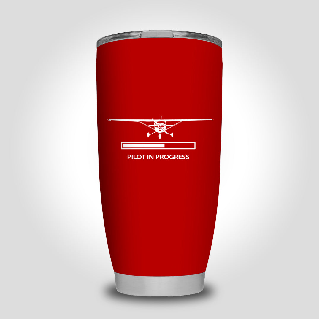 Pilot In Progress (Cessna) Designed Tumbler Travel Mugs