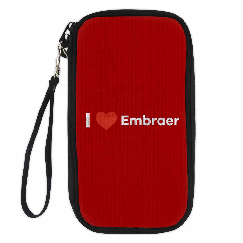 I Love Embraer Designed Travel Cases & Wallets