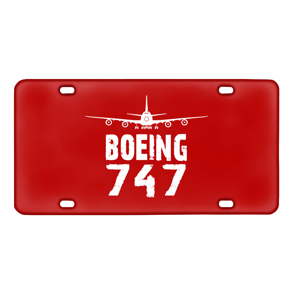 Boeing 747 & Plane Designed Metal (License) Plates