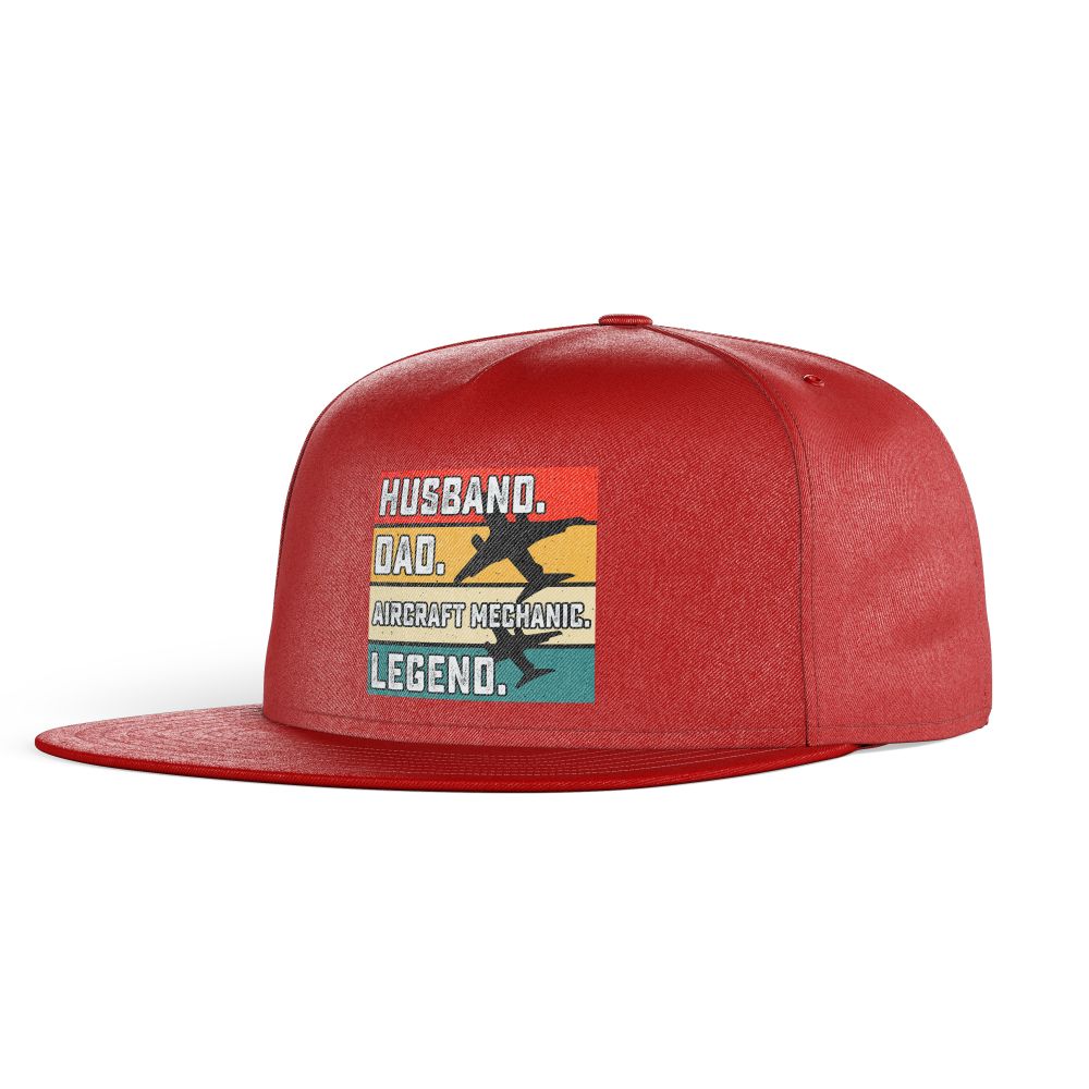 Husband & Dad & Aircraft Mechanic & Legend Designed Snapback Caps & Hats