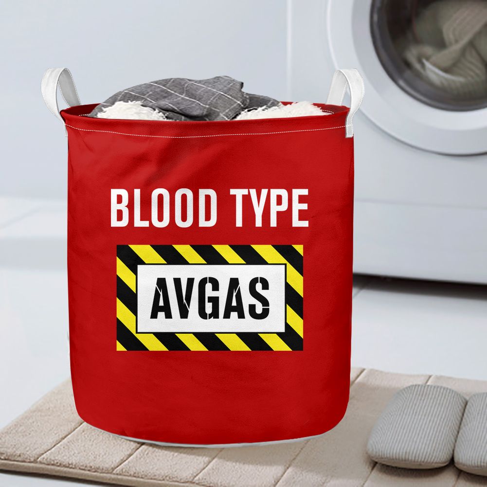 Blood Type AVGAS Designed Laundry Baskets