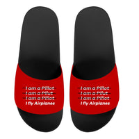 Thumbnail for I Fly Airplanes Designed Sport Slippers