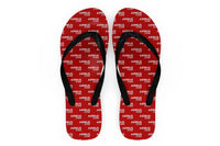 Thumbnail for Airbus A340 & Text Designed Slippers (Flip Flops)