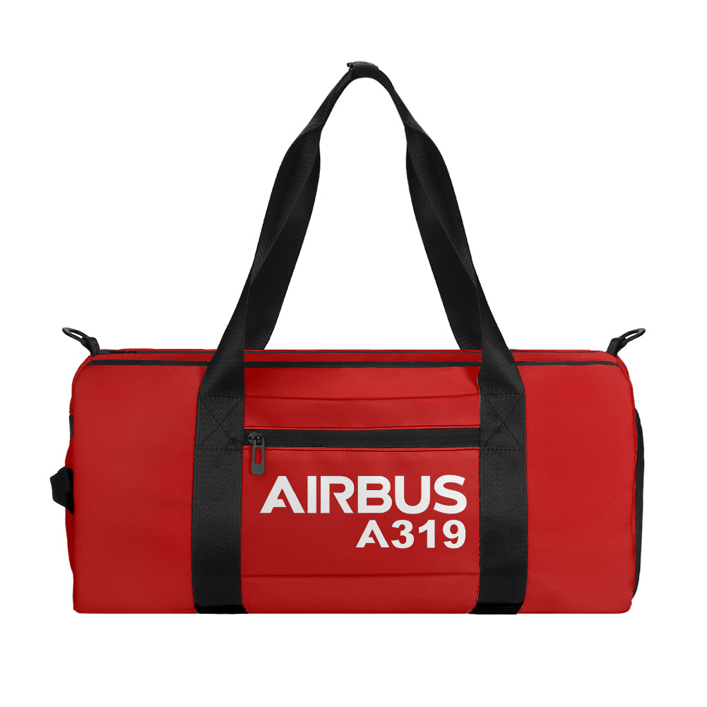 Airbus A319 & Text Designed Sports Bag