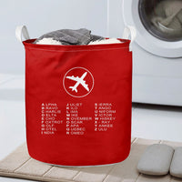 Thumbnail for Aviation Alphabet 2 Designed Laundry Baskets