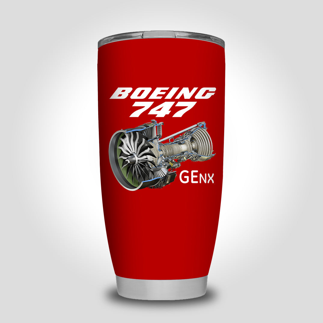 Boeing 747 & GENX Engine Designed Tumbler Travel Mugs
