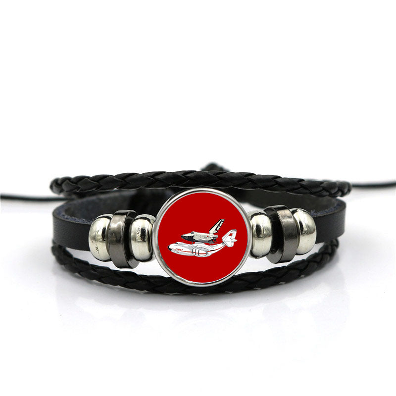 Buran & An-225 Designed Leather Bracelets