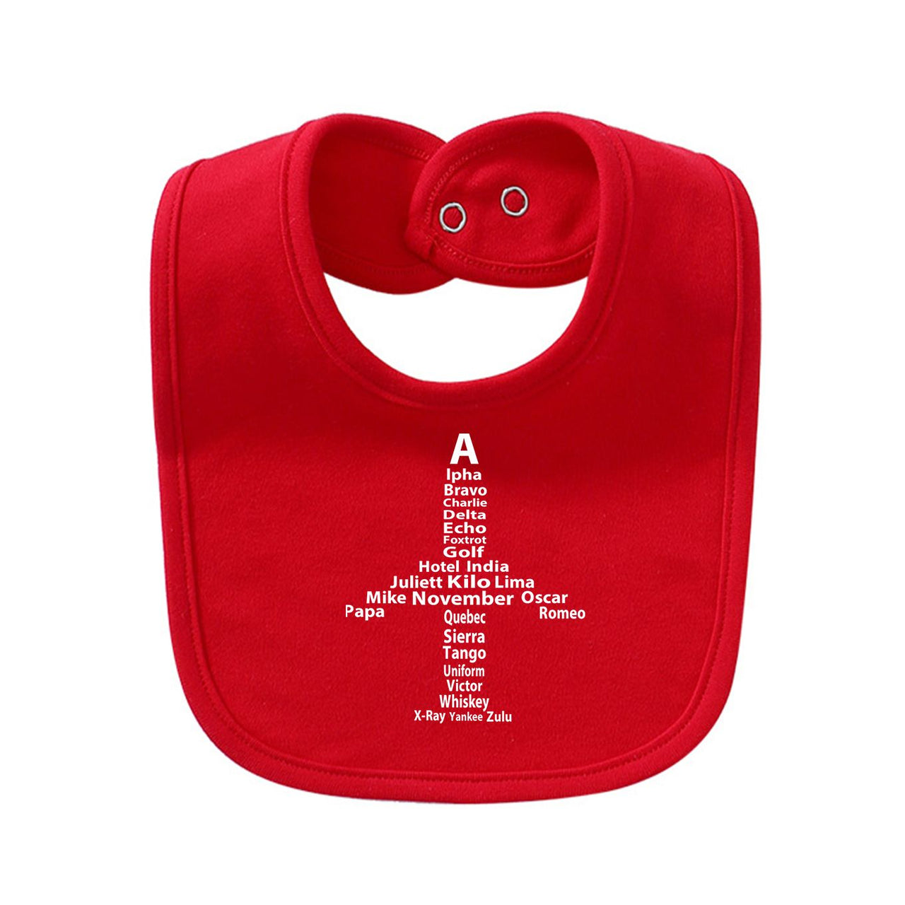 Airplane Shape Aviation Alphabet Designed Baby Saliva & Feeding Towels
