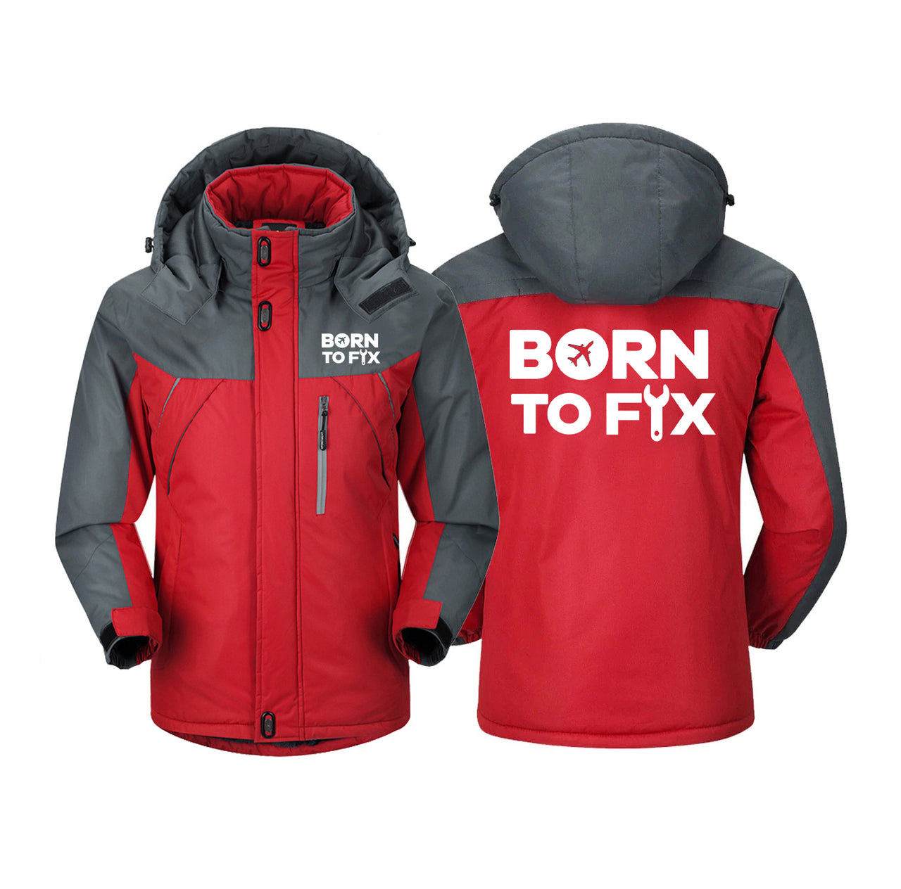 Born To Fix Airplanes Designed Thick Winter Jackets