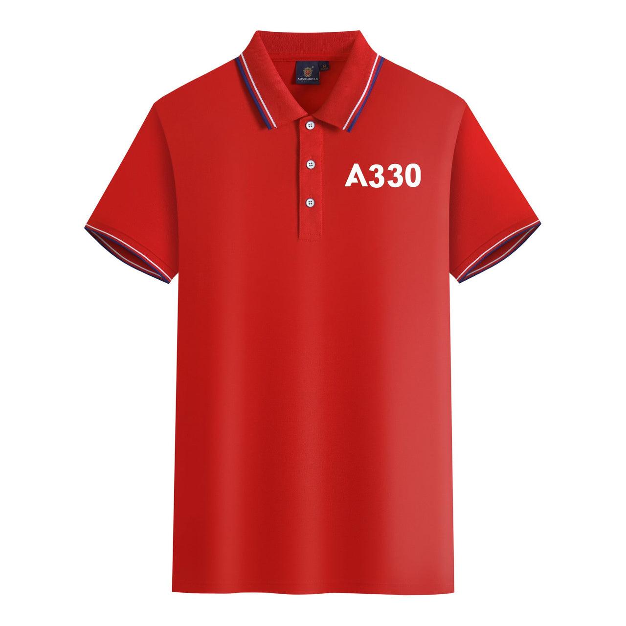 A330 Flat Text Designed Stylish Polo T-Shirts