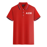 Thumbnail for A330 Flat Text Designed Stylish Polo T-Shirts