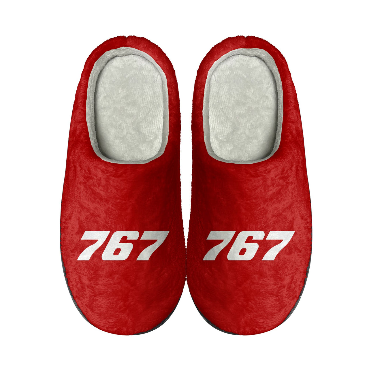 767 Flat Text Designed Cotton Slippers