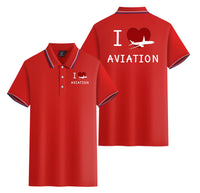 Thumbnail for I Love Aviation Designed Stylish Polo T-Shirts (Double-Side)