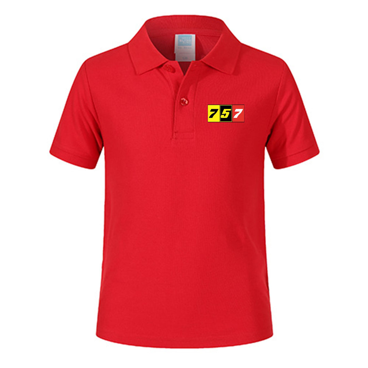 Flat Colourful 757 Designed Children Polo T-Shirts