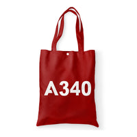 Thumbnail for A340 Flat Text Designed Tote Bags