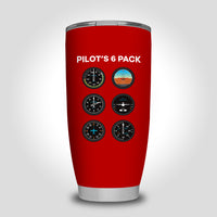 Thumbnail for Pilot's 6 Pack Designed Tumbler Travel Mugs