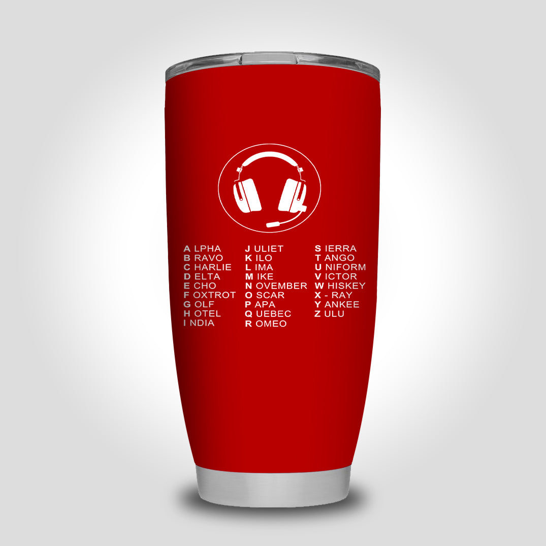 Aviation Alphabet 3 Designed Tumbler Travel Mugs