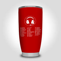 Thumbnail for Aviation Alphabet 3 Designed Tumbler Travel Mugs