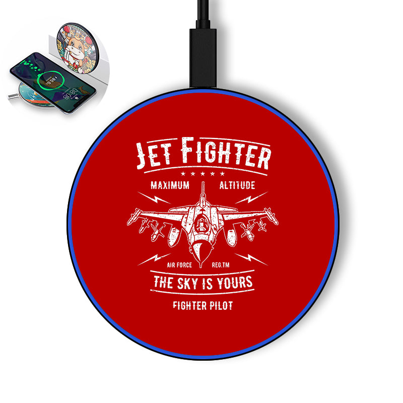 Jet Fighter - The Sky is Yours Designed Wireless Chargers
