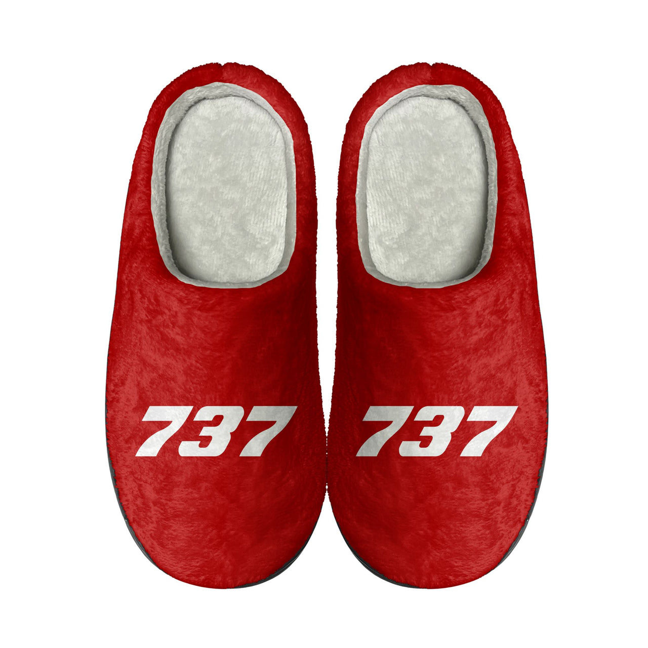 737 Flat Text Designed Cotton Slippers