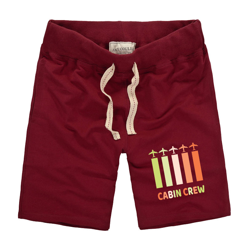 Colourful Cabin Crew Designed Cotton Shorts