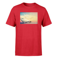 Thumbnail for Parked Aircraft During Sunset Designed T-Shirts