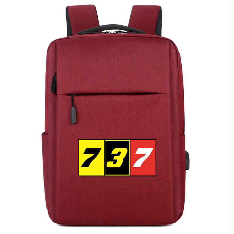 Flat Colourful 737 Designed Super Travel Bags
