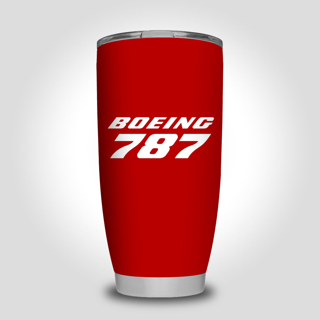 Boeing 787 & Text Designed Tumbler Travel Mugs