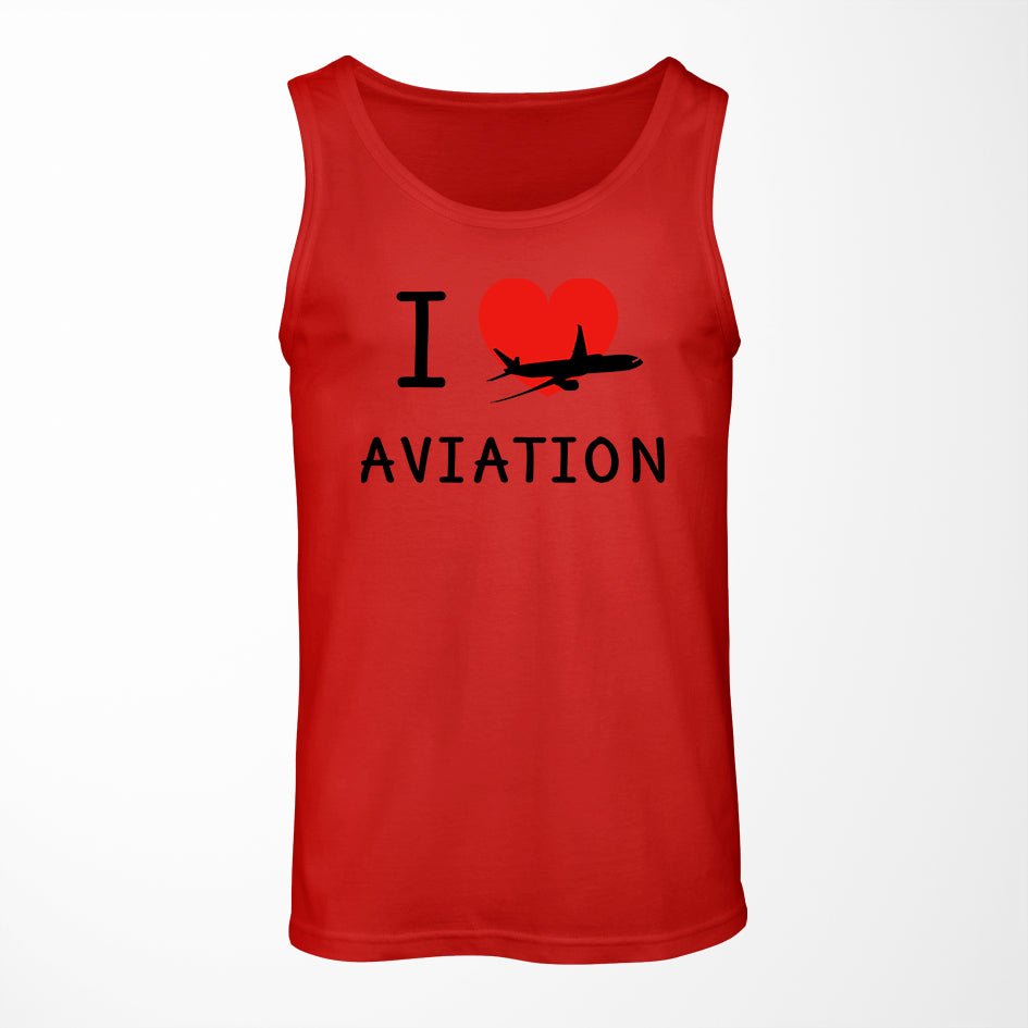 I Love Aviation Designed Tank Tops