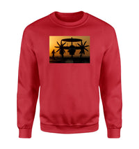 Thumbnail for Military Plane at Sunset Designed Sweatshirts