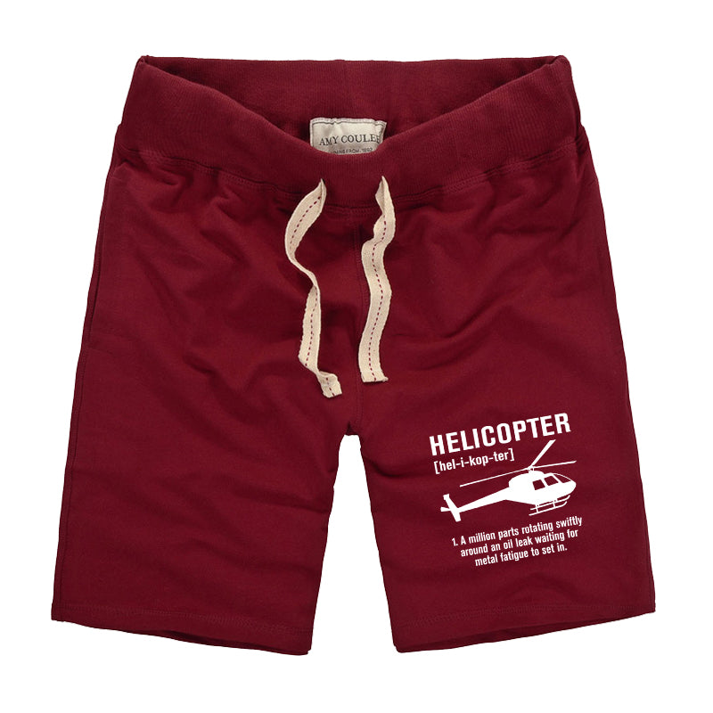 Helicopter [Noun] Designed Cotton Shorts