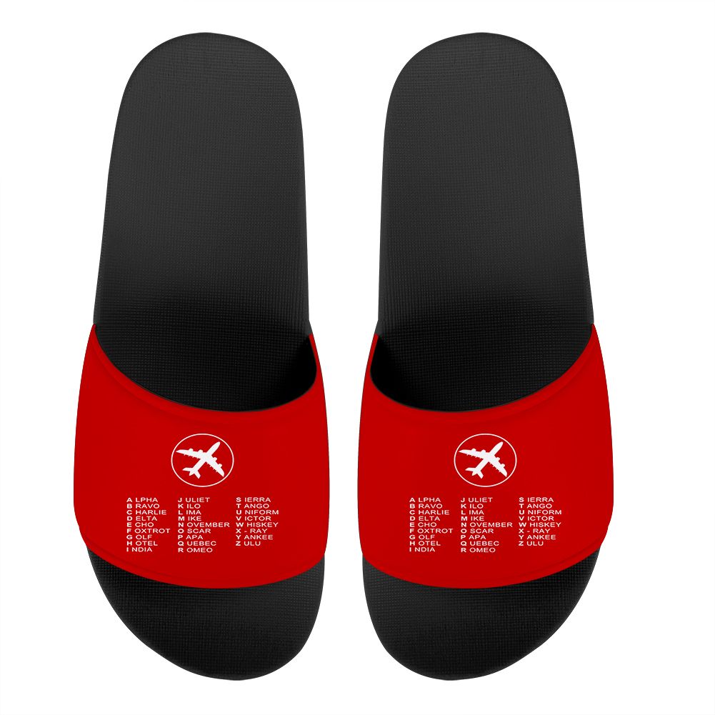 Aviation Alphabet 2 Designed Sport Slippers