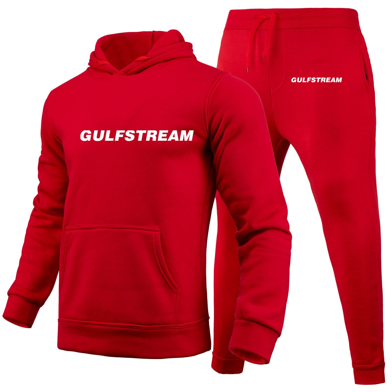 Gulfstream & Text Designed Hoodies & Sweatpants Set