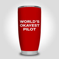 Thumbnail for World's Okayest Pilot Designed Tumbler Travel Mugs