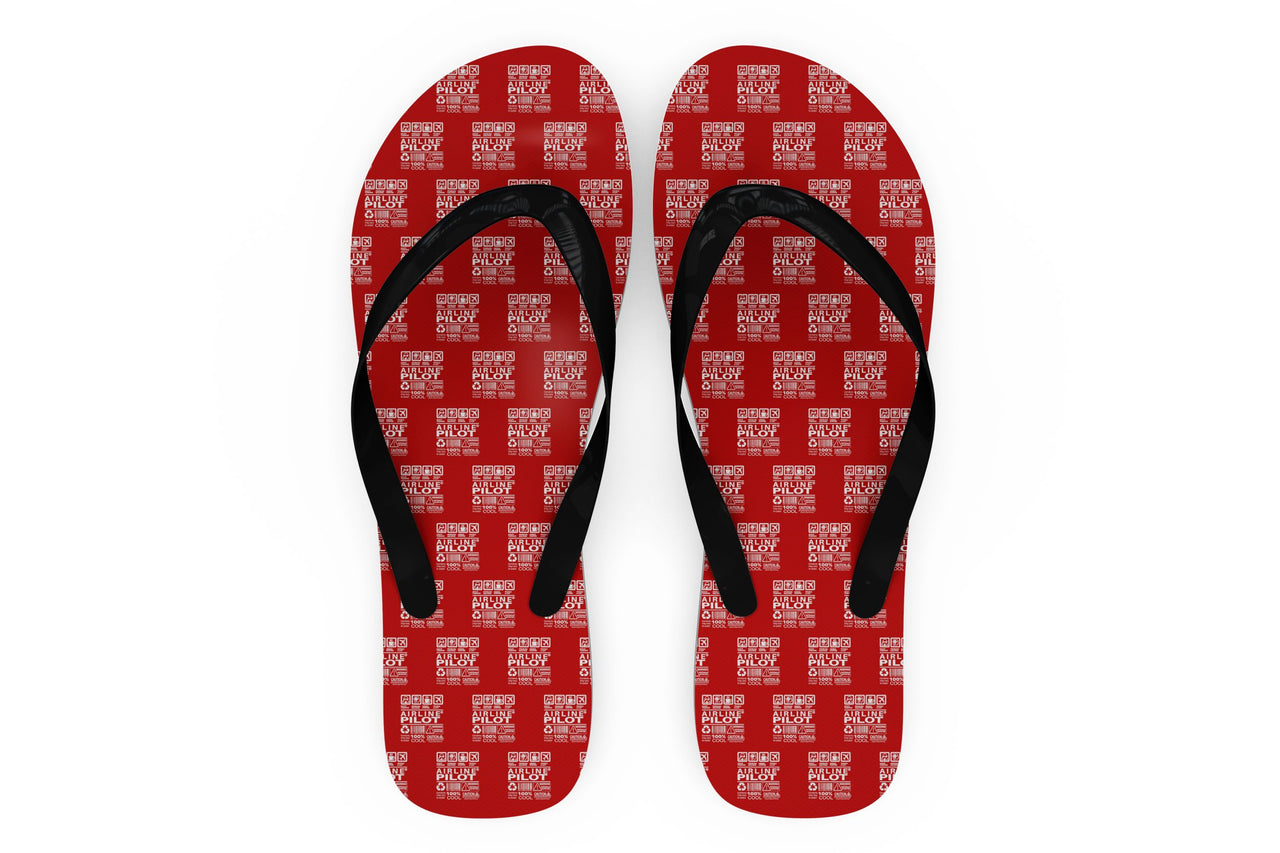Airline Pilot Label Designed Slippers (Flip Flops)