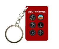 Thumbnail for Pilot's 6 Pack Designed Key Chains