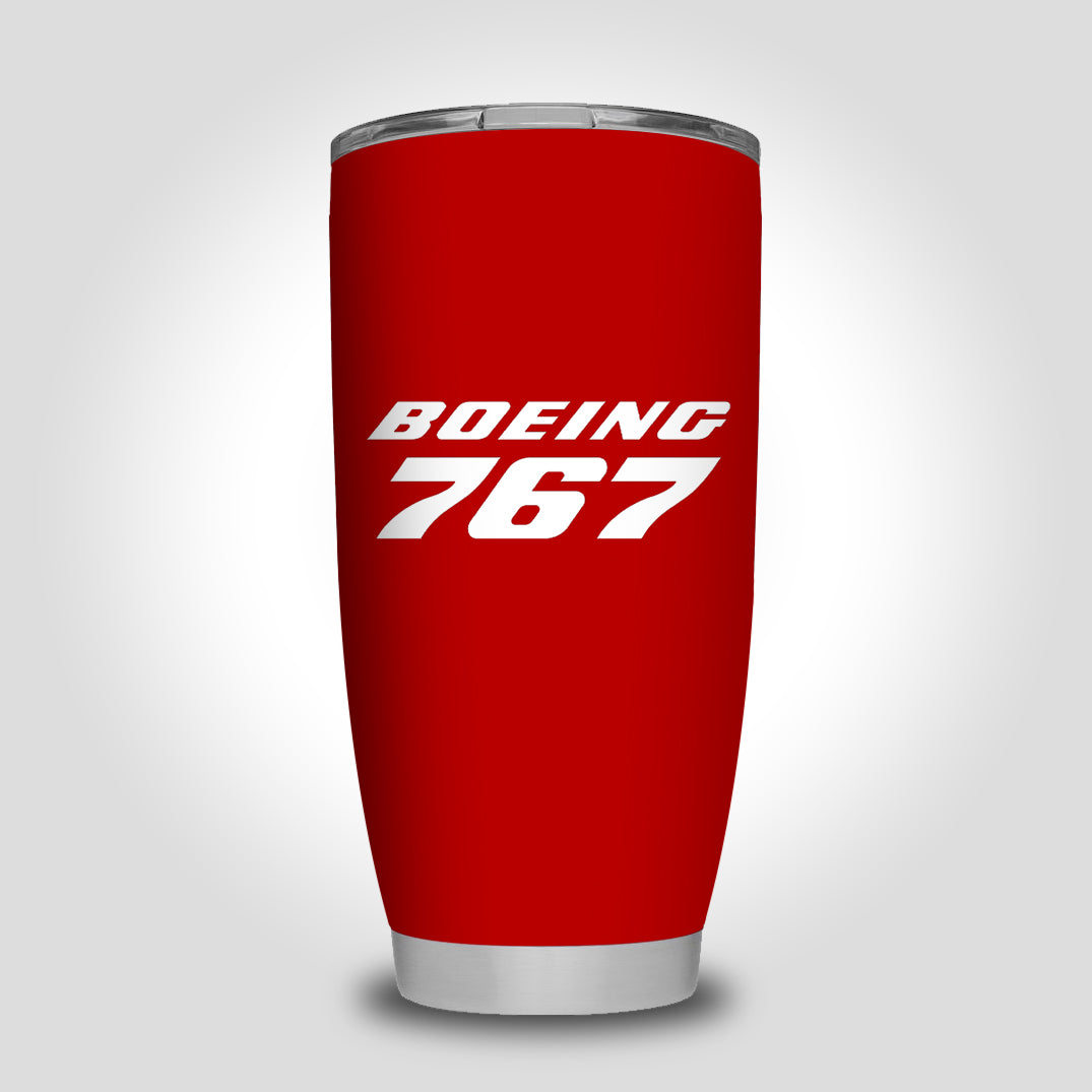 Boeing 767 & Text Designed Tumbler Travel Mugs