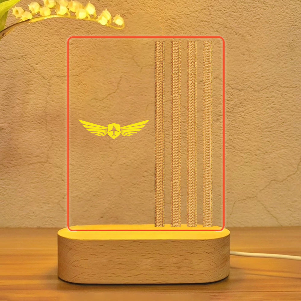 Special Golden Pilot Epaulettes (4,3,2 Lines) Designed Night Lamp